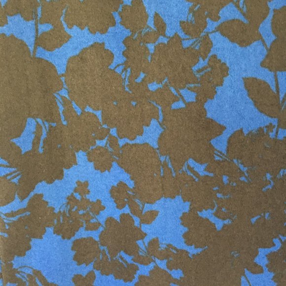 Talbots Wool Floral Pattern Pencil Skirt, Cobalt Blue/Black, Size 4P - Picture 2 of 8